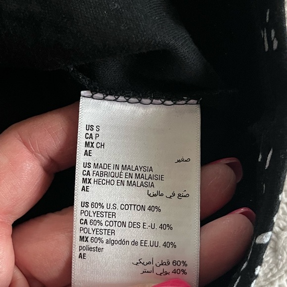 Style & Co. Black with White Patterned Long Sleeve Blouse Women’s Size Small - Picture 8 of 13